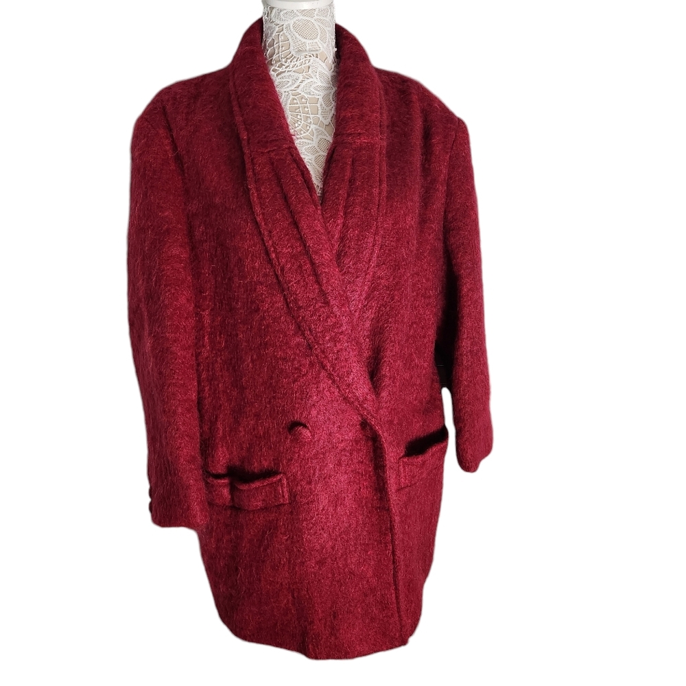 VTG Freedom Wear Irish Mohair and Wool double button jacket size M